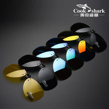 Load image into Gallery viewer, Cook Shark polarized sunglasses clip driving myopia glasses clip sunglasses for men and women driving UV protection