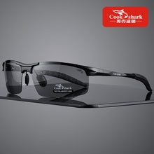 Load image into Gallery viewer, Cook Shark's  aluminum magnesium sunglasses men's sunglasses HD polarized driving drivers color glasses tide