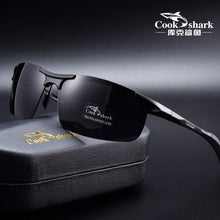 Load image into Gallery viewer, Cook Shark's  aluminum magnesium sunglasses men's sunglasses HD polarized driving drivers color glasses tide