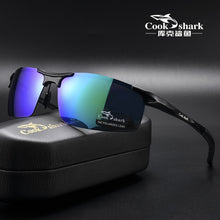 Load image into Gallery viewer, Cook Shark's  aluminum magnesium sunglasses men's sunglasses HD polarized driving drivers color glasses tide