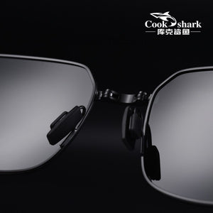 Cook Shark's men's sunglasses driving glasses special polarized light color changing day and night eyes men's sunglasses tre