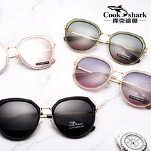 Load image into Gallery viewer, Cook Shark sunglasses ladies polarized sunglasses women 2025 Korean version of tide UV protection big round face glasses