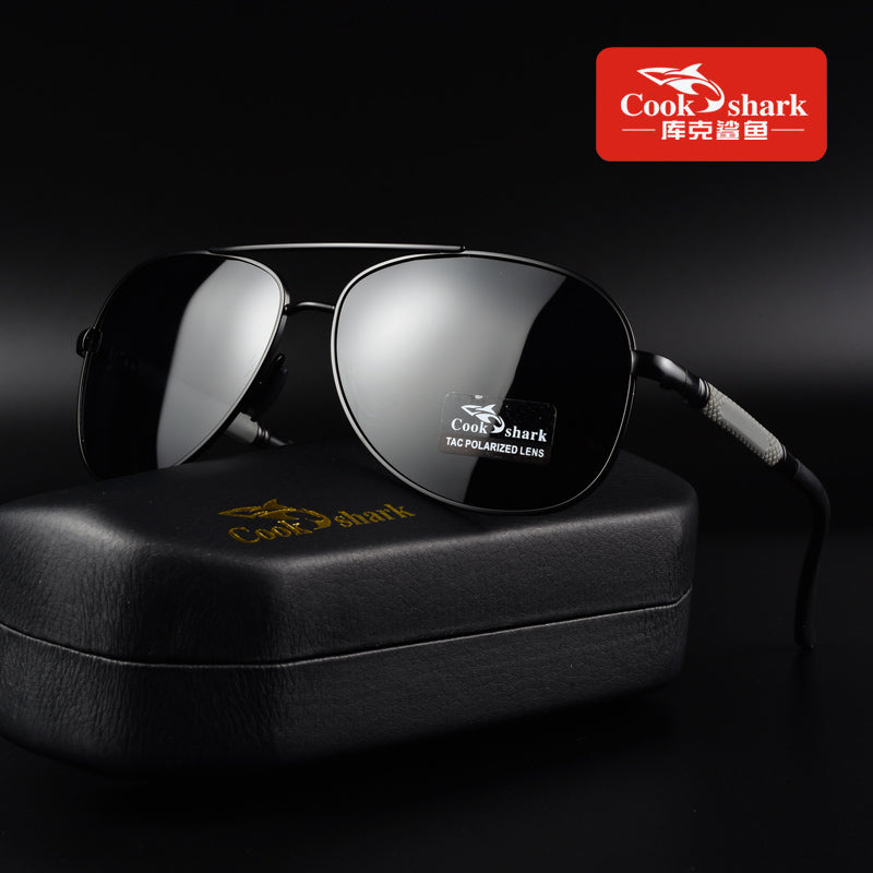 Cook polarizer color-changing sunglasses male driver fishing sunglasses day and night driving special glasses tide
