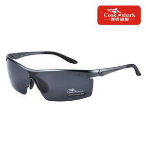 Cook shark 2025 polarizing sunglasses men's driving glasses special trend color changing Sunglasses men's fishing glasses