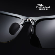 Load image into Gallery viewer, Cook shark day and night dual-use men&#39;s color-changing polarized sunglasses tide driver driving sunglasses men driving only