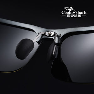 Cook shark day and night dual-use men's color-changing polarized sunglasses tide driver driving sunglasses men driving only