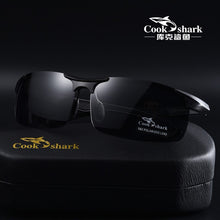 Load image into Gallery viewer, Cook shark day and night dual-use men&#39;s color-changing polarized sunglasses tide driver driving sunglasses men driving only