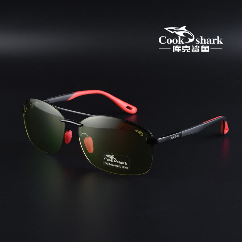 Cook shark men's sunglasses polarized driving driver glasses trend color-changing day and night sunglasses men's models