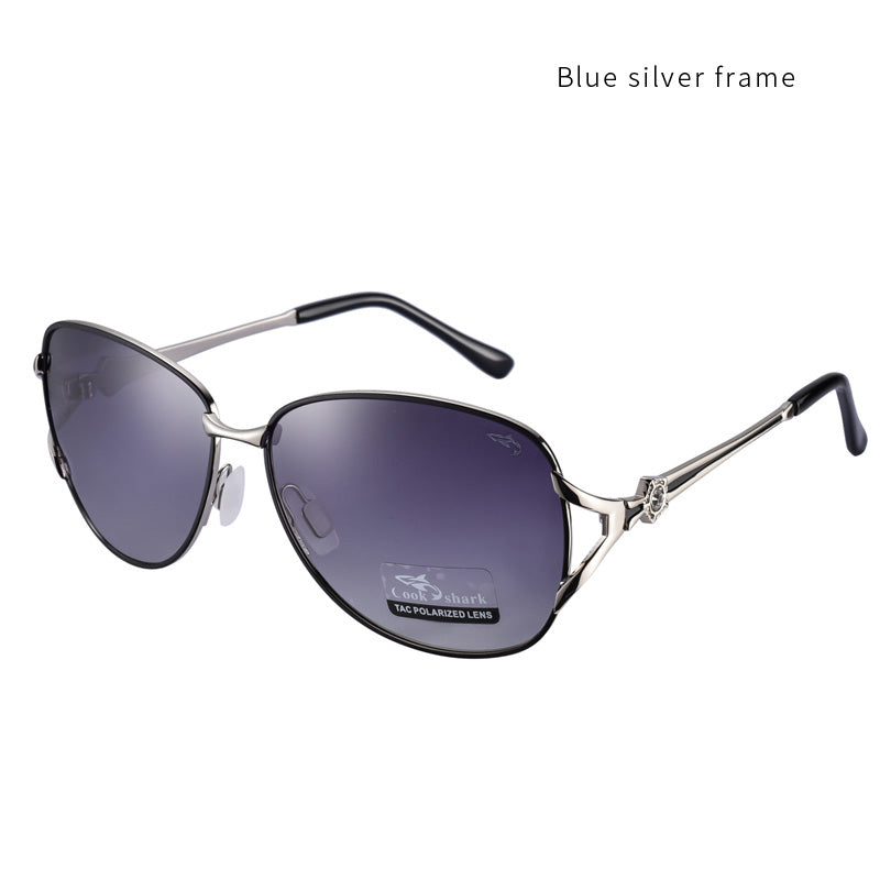 Cook shark 2025 sunglasses ladies polarized sunglasses tide ultra light driver driving glasses classic