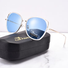 Load image into Gallery viewer, Cook shark sunglasses ladies sunglasses Korean tide glasses UV polarized round face big face star with the same paragraph
