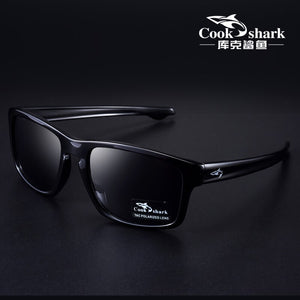 Cook shark sunglasses male Korean version of tide polarized glasses 2025 UV protection driver mirror sunglasses