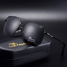 Load image into Gallery viewer, Cook shark sunglasses men&#39;s sunglasses polarized driving driver mirror hipster UV square glasses
