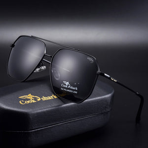 Cook shark sunglasses men's sunglasses polarized driving driver mirror hipster UV square glasses