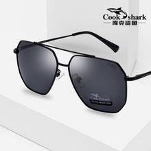 Load image into Gallery viewer, Cook shark sunglasses men&#39;s sunglasses polarized driving driver mirror hipster UV square glasses