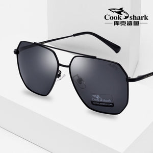 Cook shark sunglasses men's sunglasses polarized driving driver mirror hipster UV square glasses