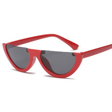 Load image into Gallery viewer, Cool Half Frame Sunglasses Cat Eye 2022 Women Fashion Brand Designer Eyewear Candy Colors Lens Sun Glasses  UV400