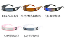 Load image into Gallery viewer, Cool Small One Pieces Y2K Sunglasses For Women Mens 2023 Pink Silver Mirrored Sun Glasses Fyp Punk Google Shades Zonnebril Dames