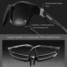 Load image into Gallery viewer, Cool Sport Sunglasses for Men KDEAM TR90  Lightweight Frame Driving Shades UV400 Mirror Lens With Free Box