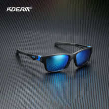 Load image into Gallery viewer, Cool Sport Sunglasses for Men KDEAM TR90  Lightweight Frame Driving Shades UV400 Mirror Lens With Free Box