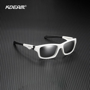 Cool Sport Sunglasses for Men KDEAM TR90  Lightweight Frame Driving Shades UV400 Mirror Lens With Free Box