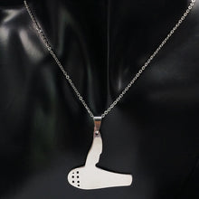 Load image into Gallery viewer, Co Stainless Steel Razor Blades Pendant Necklaces Men Jewelry Steel Male Shaver Shape Necklaces &amp; Pendants Free Chain N3210