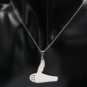 Co Stainless Steel Razor Blades Pendant Necklaces Men Jewelry Steel Male Shaver Shape Necklaces & Pendants Free Chain N3210
