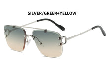 Load image into Gallery viewer, Cool unique style rimless spikes rivets vintage female sunglasses brand design men sunglasses sunglasses