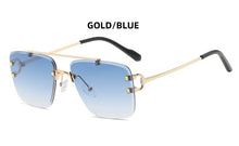 Load image into Gallery viewer, Cool unique style rimless spikes rivets vintage female sunglasses brand design men sunglasses sunglasses