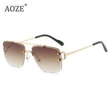 Load image into Gallery viewer, Cool unique style rimless spikes rivets vintage female sunglasses brand design men sunglasses sunglasses