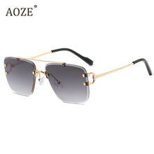 Load image into Gallery viewer, Cool unique style rimless spikes rivets vintage female sunglasses brand design men sunglasses sunglasses