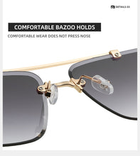 Load image into Gallery viewer, Cool unique style rimless spikes rivets vintage female sunglasses brand design men sunglasses sunglasses