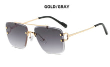 Load image into Gallery viewer, Cool unique style rimless spikes rivets vintage female sunglasses brand design men sunglasses sunglasses