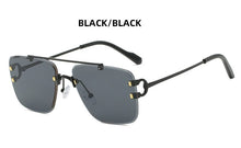Load image into Gallery viewer, Cool unique style rimless spikes rivets vintage female sunglasses brand design men sunglasses sunglasses