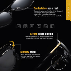 CoolPandas 2023 Top Hexagon Sunglasses Polarized Men Photochromic Sun Glasses Women Driving Eyewear Memory Metal zonnebril heren