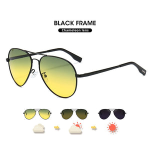 CoolPandas Aviation Sunglasses For Men Polarized Glasses Women Photochromic Day Night Vision Driving Goggle lentes de sol hombre