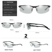 Carica l'immagine nel visualizzatore di Gallery, Coolpandas Driving Pochromic Occhiali da sole polarizzati Uomo Alluminio Occhiali per la visione notturna diurna Occhiali da sole oculos de sol masculino