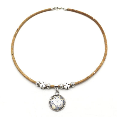 Cork Jewelry, Necklace Cork, Cork Necklace, Necklace, Women necklace, jewelry N-169-B