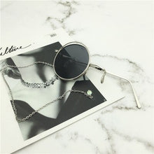 Load image into Gallery viewer, Cos Monocle Unilateral Glasses Retro Steam Punk Lolita Outlaw Kidd British Style Metal Sunglasses With Chain Plain Mirror