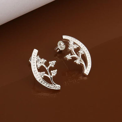 Couple Moon Lovely Charming Stud earrings 925 Silver Fashion Trendy Nice Summer Jewelry Brand New e392