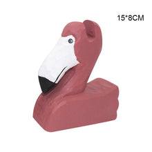 Carica l'immagine nel visualizzatore di Gallery, Creative Wood Hand Carved Eyeglass Holder Spectacle Stand Eyeglass Rack Display Stand Animal Figurine for Office Desk Home Decor