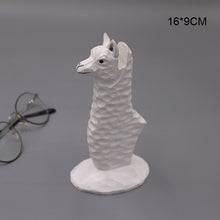 Carica l'immagine nel visualizzatore di Gallery, Creative Wood Hand Carved Eyeglass Holder Spectacle Stand Eyeglass Rack Display Stand Animal Figurine for Office Desk Home Decor