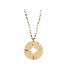 Carica l&#39;immagine nel visualizzatore di Gallery, Bussola creativa Collana con bussola Cerchio in lega di zinco Collana con ciondolo donna uomo regalo gioielli moda