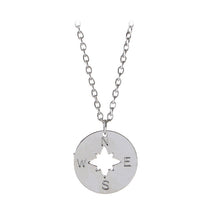 Carica l&#39;immagine nel visualizzatore di Gallery, Bussola creativa Collana con bussola Cerchio in lega di zinco Collana con ciondolo donna uomo regalo gioielli moda