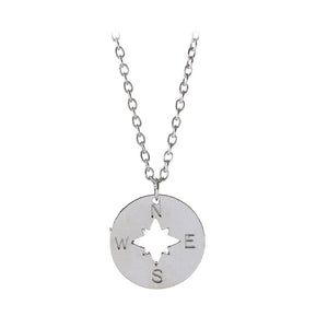 Bussola creativa Collana con bussola Cerchio in lega di zinco Collana con ciondolo donna uomo regalo gioielli moda