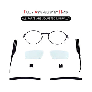 Creative personality spectacle glasses frame men Scewless eyeglasses brand myopia reading lightweight prescription eyewear