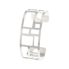 Carica l'immagine nel visualizzatore di Gallery, Bracelets &amp; Bangles For Women Stainless Steel Bangle Argent Femme Manchette Reversible Labyrinth Arm Cuff Jewelry Pulseras