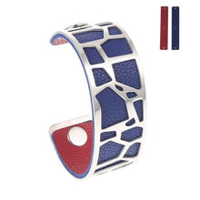 Carica l'immagine nel visualizzatore di Gallery, Giraffe Bangles Bracelets Femme manchette Cuffs Stainless Steel Bracelet Reversible Interchangeable Leather Band Pulseiras