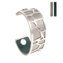 Carica l'immagine nel visualizzatore di Gallery, Giraffe Bangles Bracelets Femme manchette Cuffs Stainless Steel Bracelet Reversible Interchangeable Leather Band Pulseiras