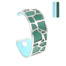 Carica l'immagine nel visualizzatore di Gallery, Giraffe Bangles Bracelets Femme manchette Cuffs Stainless Steel Bracelet Reversible Interchangeable Leather Band Pulseiras