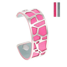 Carica l'immagine nel visualizzatore di Gallery, Giraffe Bangles Bracelets Femme manchette Cuffs Stainless Steel Bracelet Reversible Interchangeable Leather Band Pulseiras